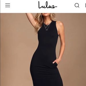 Lulu’s Black Sleeveless Maxi Dress with Pockets